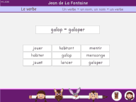Le verbe devient un nom et un nom devient un verbe.