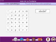 L'ordre alphabétique