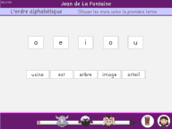 L'ordre alphabétique des mots